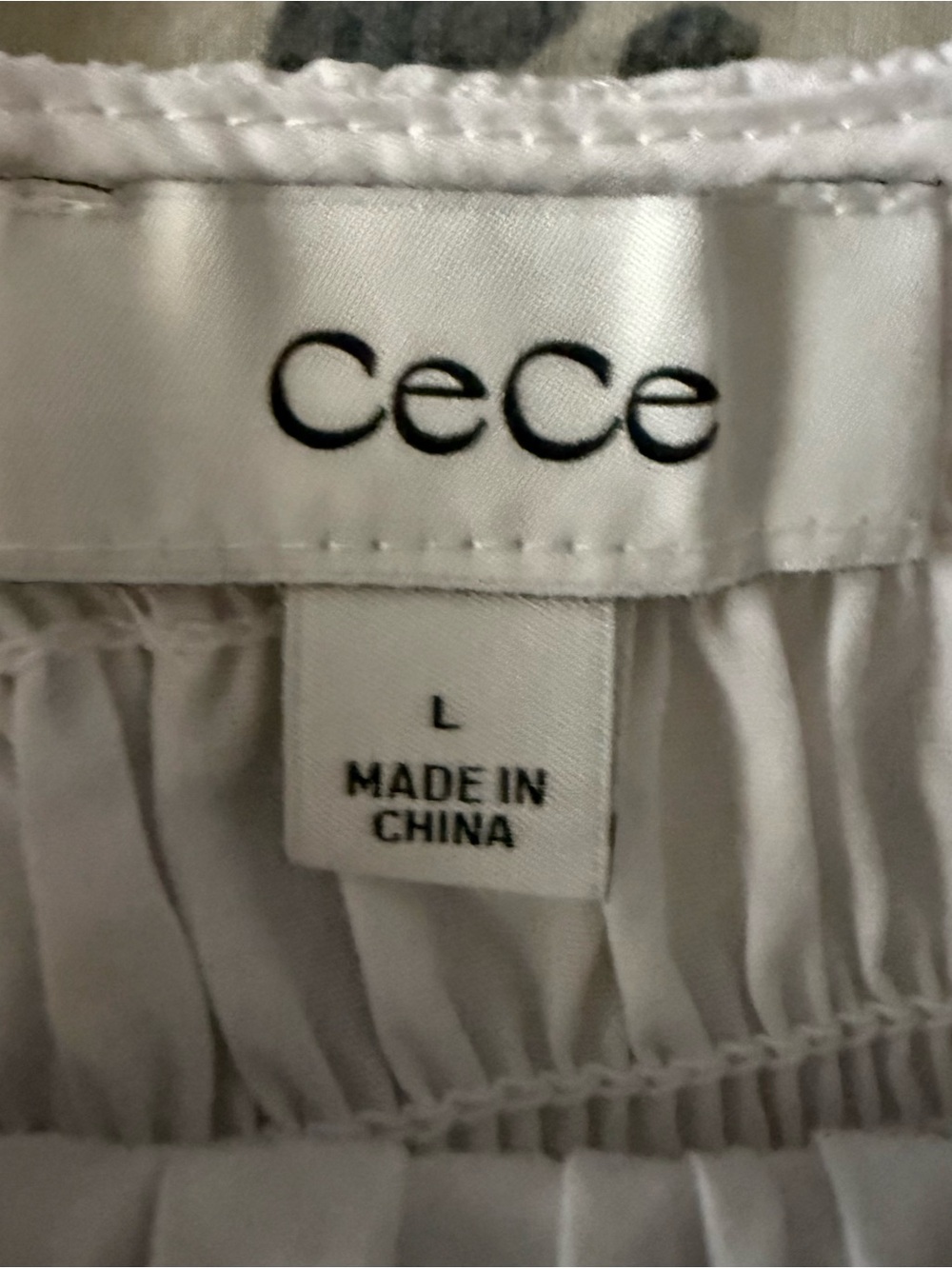 CeCe White Smocked Sleeveless Peplum Tank - Picture 3 of 4
